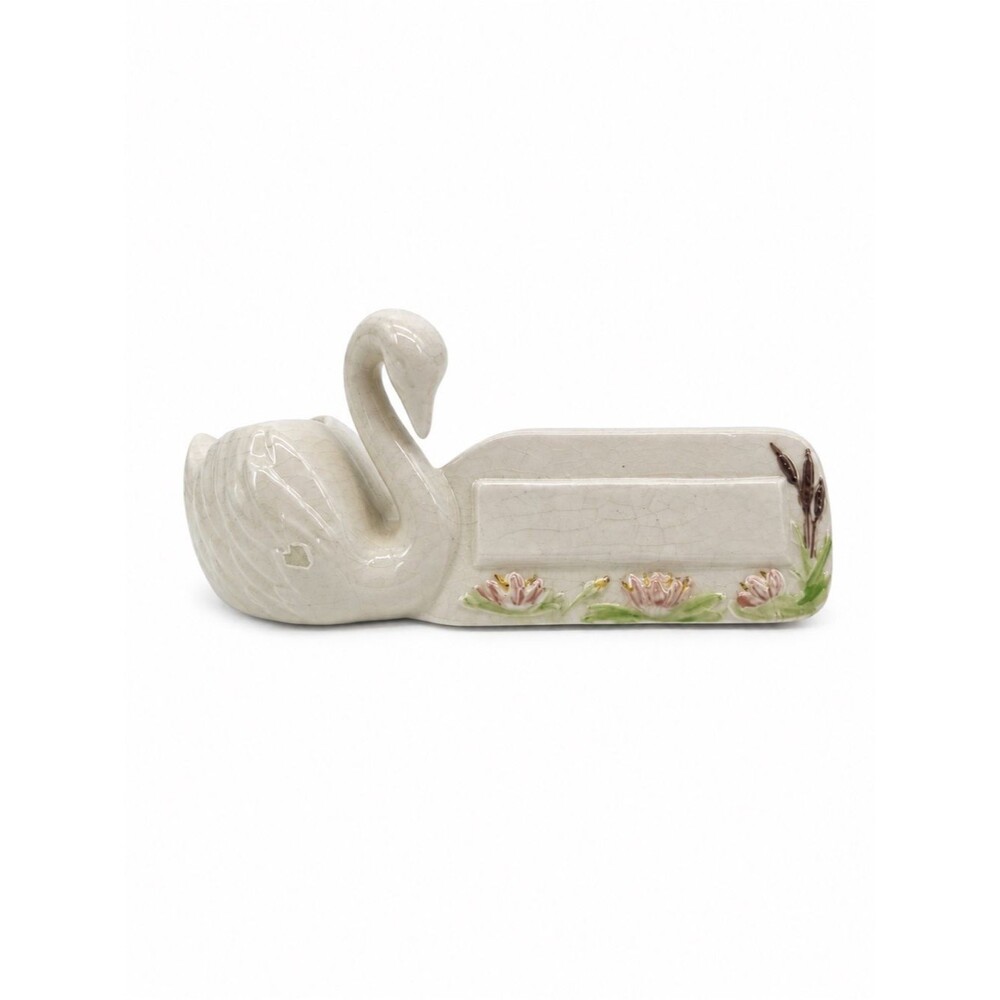 Duncan Ceramic Products 1955 Swan Place Card Holder Vintage Mini Wedding